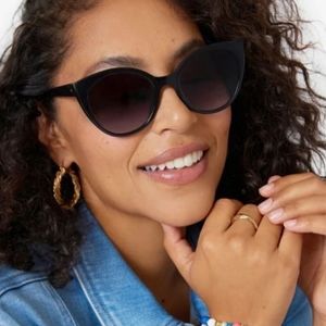 Kate Spade New Samantha Black Sunglasses with Dustcover Bag